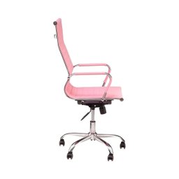 Cadeira de Escritório Esteirinha Giratória Ergonômica Alta - Rosa - 6 - 7