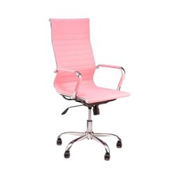 Cadeira de Escritório Esteirinha Giratória Ergonômica Alta - Rosa - 6 - 5
