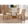 Mesa de Jantar 4 Lugares 90m Mdf/vidro Freijó/off White - 2