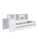 Ver imagem 1 de Cama Infanto Juvenil com Escrivaninha e Estante Cama Auxiliar Branco
