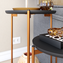 Ver imagem 5 de Conjunto de Mesa Lateral Moderna Retro para Sala de Estar:preto