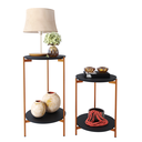 Ver imagem 3 de Conjunto de Mesa Lateral Moderna Retro para Sala de Estar:preto