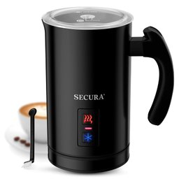 Secura Espumador Elétrico de Leite 4-em-1 com Controles Strix (preto) - 1