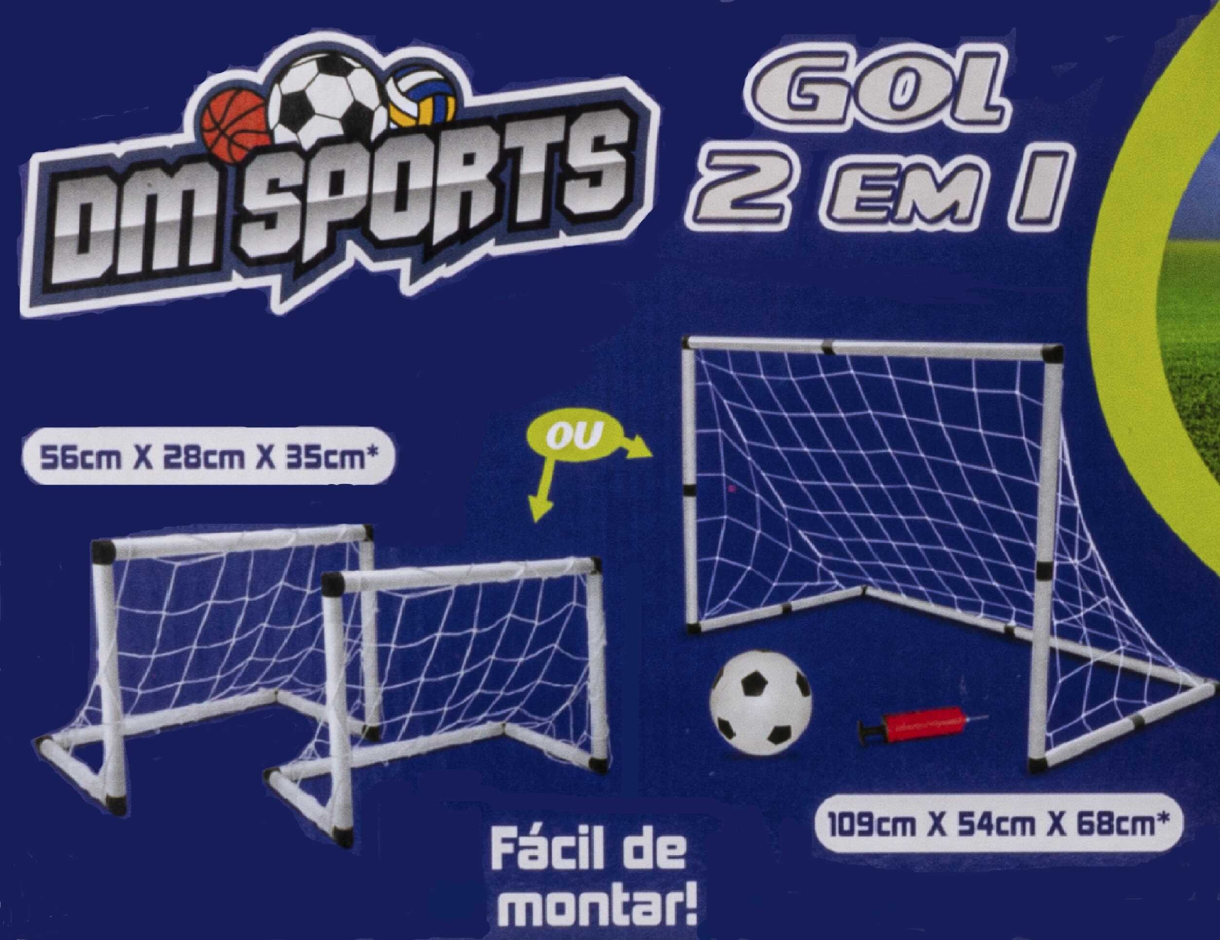 Kit Jogo De Futebol Golzinho 2 Traves 01 Bola E 1 Bomba - 3