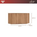 Ver imagem 4 de Armário Aéreo 2 Portas Canto Obliquo Thalita Nogal