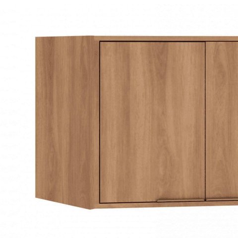 Armário Aéreo 2 Portas Canto Obliquo Thalita Nogal