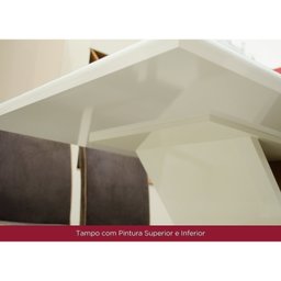 Conjunto Sala de Jantar Mesa Tampo em Vidro 6 Cadeiras Katarina Espresso Móveis - 12