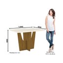 Ver imagem 3 de Conjunto Sala de Jantar Mesa Tampo de Vidro/MDF 4 Cadeiras Diana Espresso Móveis