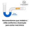 Valvula 3 1/2 Pia de Cozinha Cesto Higiênico Ralo Pia + Sifão Cromado - 4