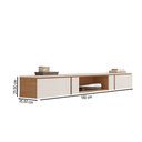 Ver imagem 4 de Rack para TV até 72 Polegadas Decor 1.8 Suspenso 2 Gavetas Off White/Nature - Giga Móveis