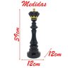 Decoração Peças de Xadrez Preto Rei e Rainha Escultura Grande Estátua - 2