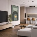 Ver imagem 3 de Quadro Canvas Arco Linear Minimalista 60x40cm Mold Preta