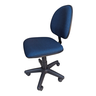 Cadeira Executiva com Lâmina, Base Giratória, Tecido Azul com Preto - 4