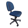 Cadeira Executiva com Lâmina, Base Giratória, Tecido Azul com Preto - 5