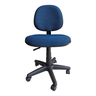 Cadeira Executiva com Lâmina, Base Giratória, Tecido Azul com Preto - 6