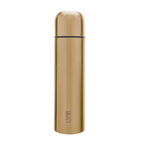 Garrafa Térmica Lyor de Aco Inox Bullet Dourada 500ml 5985