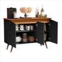 Ver imagem 4 de Buffet Encanto 3 Portas Preto Nature - M Móveis