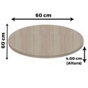 Ver imagem 3 de Tampo Redondo 60 Cm (largura) Pe40 Pandin Mdp 4,00 Cm (altura) Cor Nogueira Casablanca