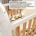 Ver imagem 7 de Quarto de Bebê com Berço Mini Cama e Cômoda com Janela Maya Clássico Espresso Móveis Branco/Amêndoa/