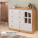 Ver imagem 5 de Quarto de Bebê com Berço Mini Cama e Cômoda com Janela Maya Clássico Espresso Móveis Branco/Amêndoa/