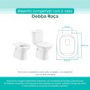 Ver imagem 3 de Tampa Vaso Sanitário Madeira Laqueada Debba Branco para Bacia Roca