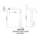 Ver imagem 5 de Torneira Misturador Mono Comando Cozinha Move 2257 C57