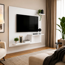 Ver imagem 1 de Painel para TV até 43 Polegadas 3 Prateleiras Denver 110cm Branco - J Carvalho