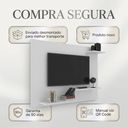 Ver imagem 4 de Painel para TV até 43 Polegadas 3 Prateleiras Denver 110cm Branco - J Carvalho