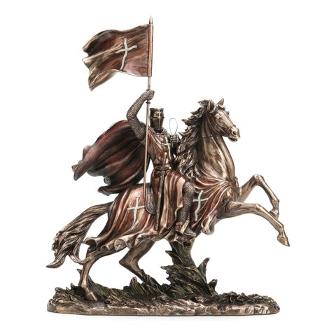 Cavaleiro Medieval Templario com Bandeira Veronese 77709