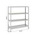 Ver imagem 2 de Estante de Inox Gradeada 4 Planos 100x42x155cm Frneg10