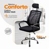 Kit 2 Cadeiras Escritório Diretor Tela Mesh Encosto de Cabeça + E-book - 4