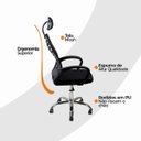 Ver imagem 5 de Kit 2 Cadeiras Escritório Diretor Tela Mesh Encosto de Cabeça + E-book