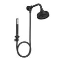 Ver imagem 1 de Kit Chuveiro Deca com Desviador Universal Redondo de Parede Black Matte Cod: 1990.blmt.stdkit.n