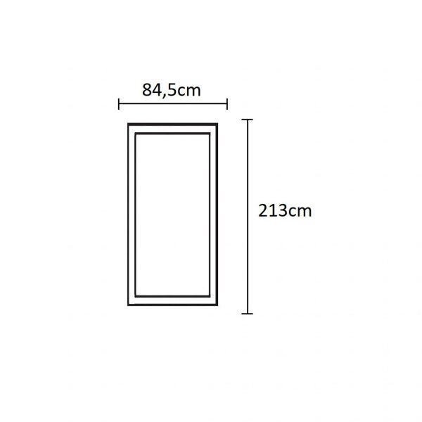 Porta de Madeira Camarão 213x84cm com Lambris e Marco Batente 14cm EWK P36 Rondosul  - 4