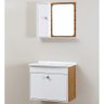 Kit Gabinete com Espelho São Paulo Teca Branco/ Castanho Fosco Corso 50,5x41x44 - 5