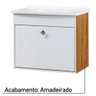 Kit Gabinete com Espelho São Paulo Teca Branco/ Castanho Fosco Corso 50,5x41x44 - 4