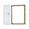 Kit Gabinete com Espelho São Paulo Teca Branco/ Castanho Fosco Corso 50,5x41x44 - 2