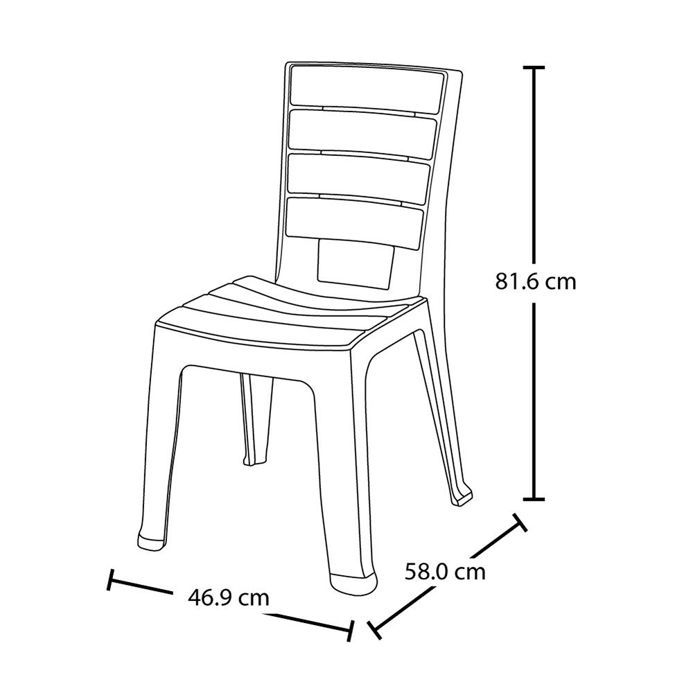Conjunto Mesa e Cadeira Plástica 04 un Baru Marrom Rimax - 7