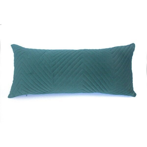 Almofada Veludo Matelassada 30x70cm Zig Zag Perfil Matelados - 1
