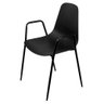 Cadeira Ancara com Braço Assento em Polipropileno Preta e Base Metal - 71472 - 1
