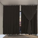 Ver imagem 1 de cortina blackout Veneza corta luz 6,00 x 2,40 c/voal marrom