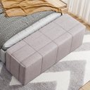 Ver imagem 2 de Puff Decorativo Living Sala de Estar 140 cm Roma W01 Linho Bege - Lyam Lyam Decor