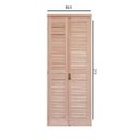 Ver imagem 4 de Porta de Madeira Camarão 213x84cm com Venezianas e Marco Batente 14cm Ewk P37 Rondosul