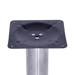 Mesa Beta Big em Inox 75 cm (Altura) com Disco Redondo com Tampo em MDP Redonda 70 cm Cor Preto - 3 Mesa Beta Big em Inox 75 cm (Altura) com Disco Redondo com Tampo em MDP Redonda 70 cm Cor Preto - 3