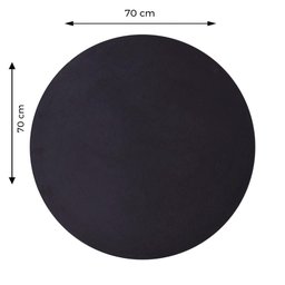 Mesa Beta Big em Inox 75 cm (Altura) com Disco Redondo com Tampo em MDP Redonda 70 cm Cor Preto - 4 Mesa Beta Big em Inox 75 cm (Altura) com Disco Redondo com Tampo em MDP Redonda 70 cm Cor Preto - 4