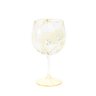 Taça para Gin Cristal Pintada À Mão Flor Off White - 1