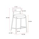 Ver imagem 3 de Banqueta Cozinha Alta com Encosto Industrial Dourado Kit 3 Londres PU D03 - D'Rossi