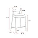 Ver imagem 3 de Banqueta Cozinha Alta com Encosto Industrial Dourado Kit 3 Londres PU D03 - D'Rossi