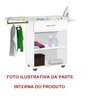 Tabua De Passar Roupa Gaveta 02 Portas Branca Com Cabideiro PASSE BEM - 5