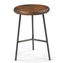 Ver imagem 1 de Banqueta Baixa Tampa Cor Rustic Brown Base Aco Grafite 51cm - 64097